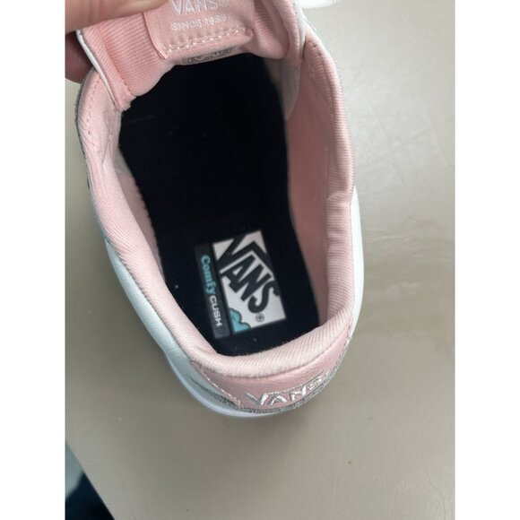 Vans Lowland ComfyCush Sneakers Women 11 Mens 9.5 White Rose Lace-Up Shoe 721356 - Picture 9 of 14